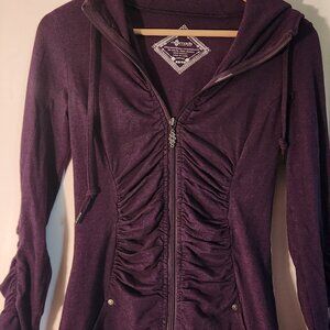 Nomads Hemp Wear Jacket Organic Womens XS Thrive Tunic Zip Purple Ruche